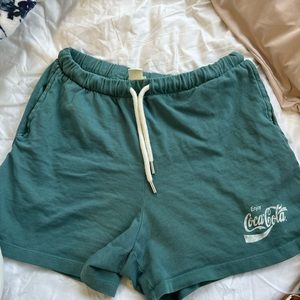 Teal CocaCola Sweat Shorts